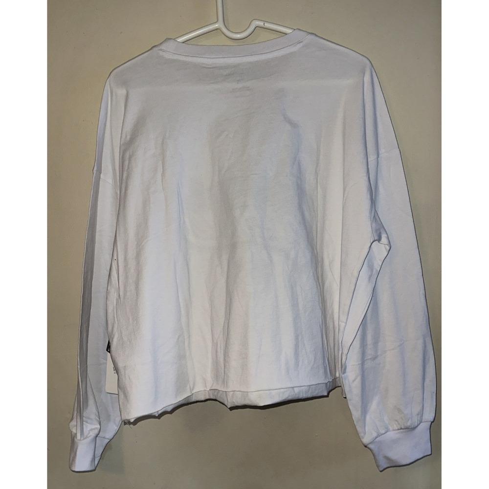 Women WEAR by Erin Andrews White Baltimore Orioles Long Sleeve Cropped Tee Large - Picture 4 of 4
